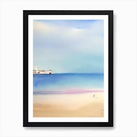 Brighton Beach 2, East Sussex Watercolour Art Print