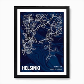 Helsinki Crocus Marble Map Art Print