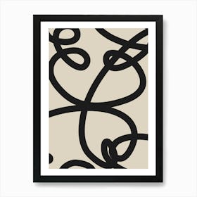 Black And White Swirls Art Print