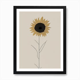 Desert Sunflower Wildflower Simplicity Art Print