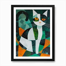 Cat With Green Eyes 2 Art Print