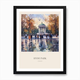 Hyde Park London 2 Vintage Cezanne Inspired Poster Art Print