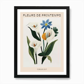 Spring Floral French Poster  Calla Lily 2 Art Print