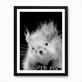 Squirrel Line Art Art Print