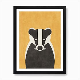 Fauna Badger Nursery Animal Art Print