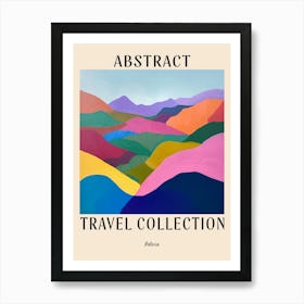 Abstract Travel Collection Poster Bolivia 4 Art Print