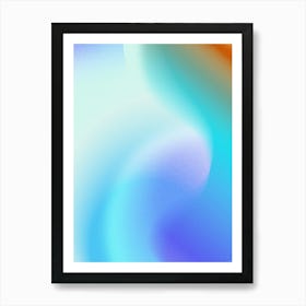 Blue Soft Aesthetic Aura Gradient Minimalist Background Art Print