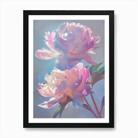 Iridescent Flower Peony 3 Art Print