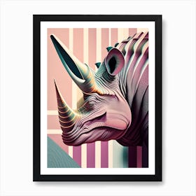 Avaceratops Pastel Dinosaur Art Print