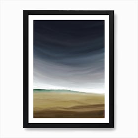 Moody Landscape, Abstract Landscape, Living Room Art, Acrylic Painting, Modern Art Art Print