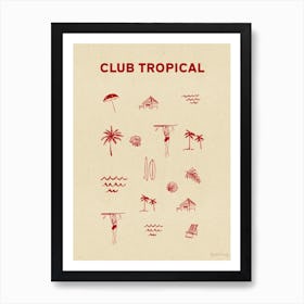 Club Tropical 1 Art Print