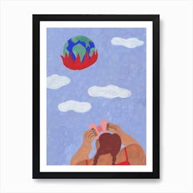 Watching The Earth Art Print