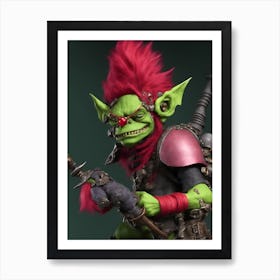 Default Greenskinned Goblin Tinkerer With Crimson Red Hair Hol 0 1f5c978d A466 459f 99f1 6cc8497ae596 1 (1) Art Print