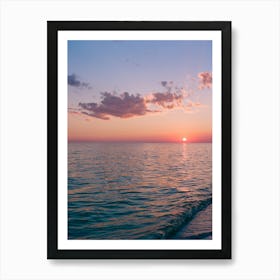Florida Ocean Sunset II on Film Art Print
