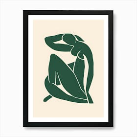 Woman Sitting Down Art Print