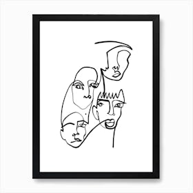 Blind Drawing 1 Line Art Print