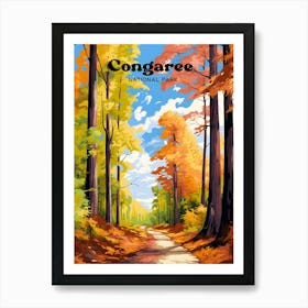 Congaree National Park Nature Travel Illustration Art Print