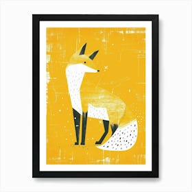 Yellow Arctic Fox 1 Art Print