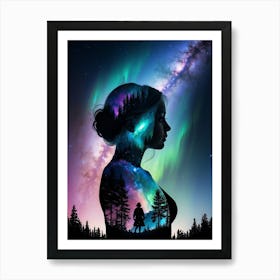 Silhouette Of A Woman Print Art Print