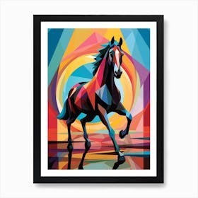Horse Abstract Pop Art 2 Art Print
