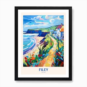 Filey England 3 Uk Travel Poster Art Print