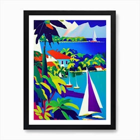 Mactan Island Philippines Colourful Painting Tropical Destination Art Print