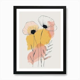 Manchester Flower Market Boho Minimalist Style Art Print