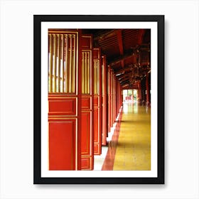 Red Doors In Vietnam Art Print