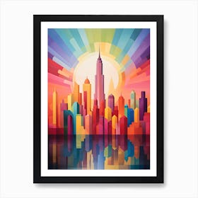 "Concrete Symphony: New York's Skyline Sonata" Art Print