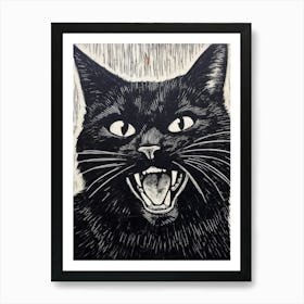 Screaming Cat 1 Art Print