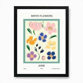 Birth Flowers June Art Print