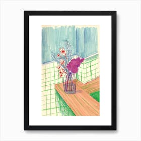 Still Life Floral Corner Art Print