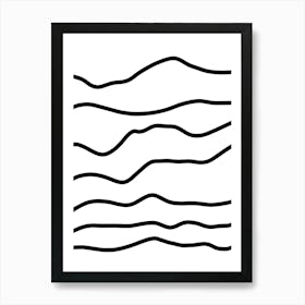 Wavy Lines 11 Art Print