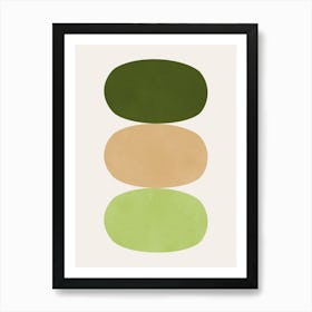 Colored ovals 3 Art Print