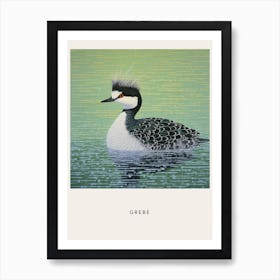 Ohara Koson Inspired Bird Painting Grebe 4 Poster Art Print