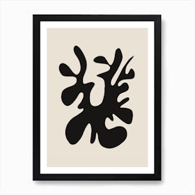 Black Coral Cut Out Art Print