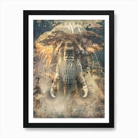 Poster Elephant African Animal Illustration Art 04 Art Print