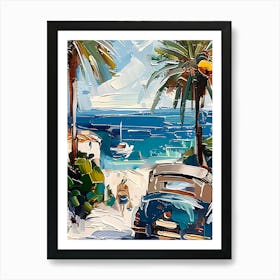 Car On The Beach Art Print