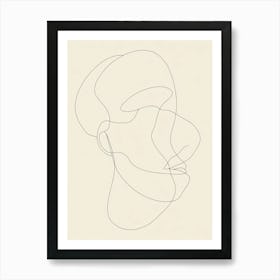 Line Drawing Of A Head Art Print