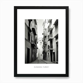 Poster Of Malaga, Spain, Photography In Black And White 5 Art Print