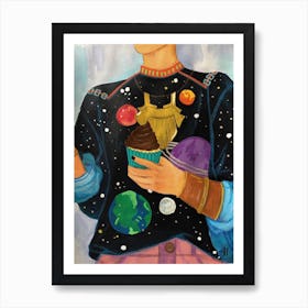 Cupcakes And Space Art Print