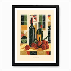 Wine Time Art Deco Poster Art Print