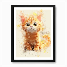 Orange Tabby Cat Art Print