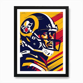 American Football Player Vintage Poster 66 Art Print