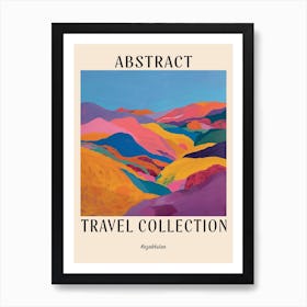 Abstract Travel Collection Poster Kazakhstan 1 Art Print