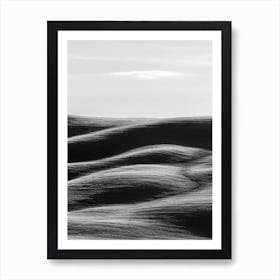 Italy Tuscany Rolling Hills 3 Bw Art Print