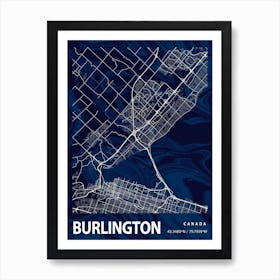 Burlington Crocus Marble Map Art Print