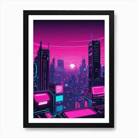 Neon City 2 Art Print