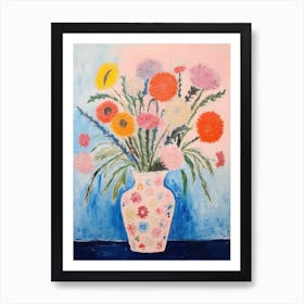 Flower Painting Fauvist Style Carnation 7 Art Print