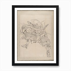 Album Of Sketches By Katsushika Hokusai And His Disciples, Katsushika Hokusai 6 Art Print